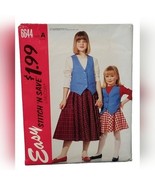 McCall&#39;s 6644 Vest Top Skirt Girl Sz 4, 5, 6 Easy Stitch &#39;N Save Sewing ... - $22.20 CAD