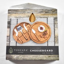 Toscana Acacia Circo Cheese Board and Tool Set 8” - £23.73 GBP