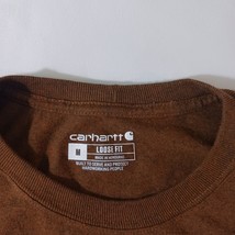 Carhartt Loose Fit K87-M Men’s Brown Cotton T-Shirt Pocket Short Sleeve Size M image 3