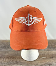 Breitling Adjustable Strapback Baseball Hat - Orange White Embroidered Logo 1884 - £23.39 GBP