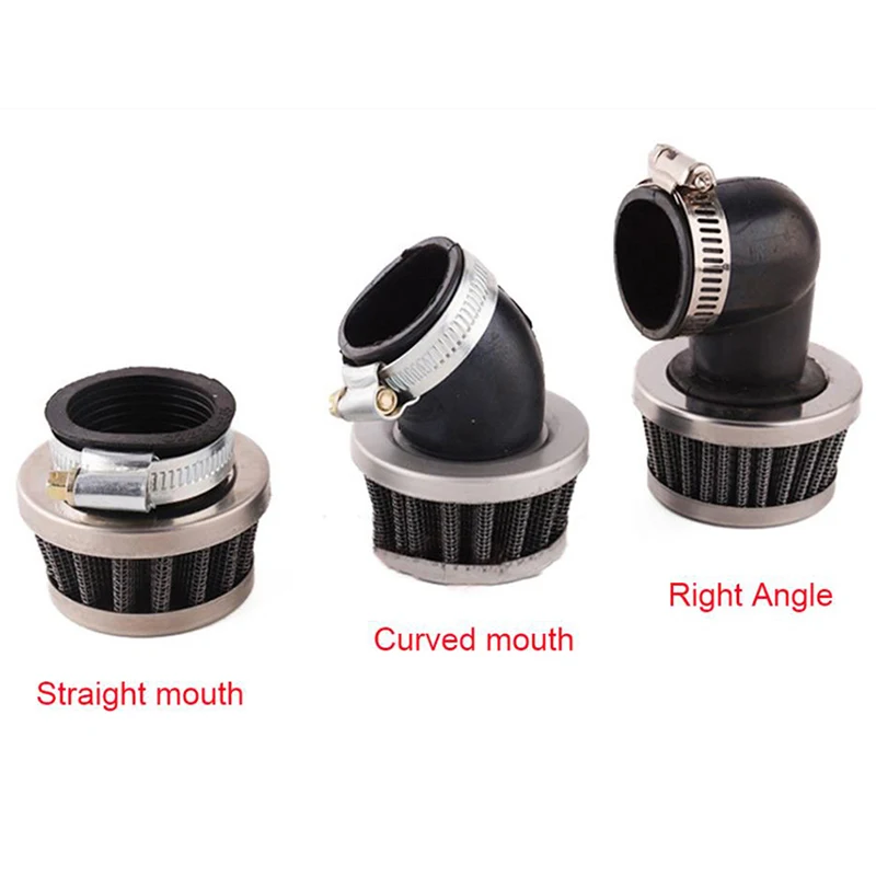 Motorcycle Air Filters 35mm Dirt Pit Bike Straight Curved Right Mini Air Filter - £9.28 GBP+