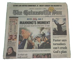 February 5, 2007 Gainesville Sun Newspaper Colts Super Bowl XLI Champs Manning&#39;s - £12.30 GBP