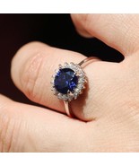 Natural Blue Topaz Ring, 925 Sterling Silver, Topaz Ring, Gemstones Ring... - £18.47 GBP