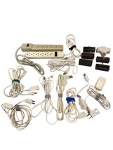 Lot 15pc Assorted Power Strip Extension Power Cords 3 Prong Adapters Cables - £10.94 GBP