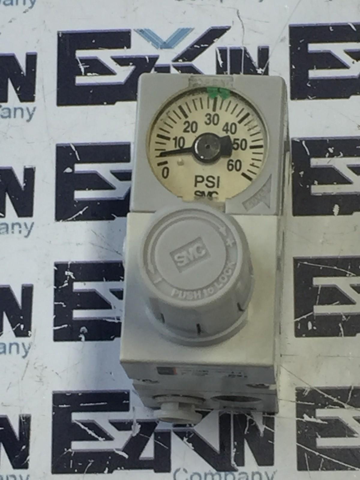 SMC ARM11BB4-R08-A1  0-60psi Regulator Block - $45.00