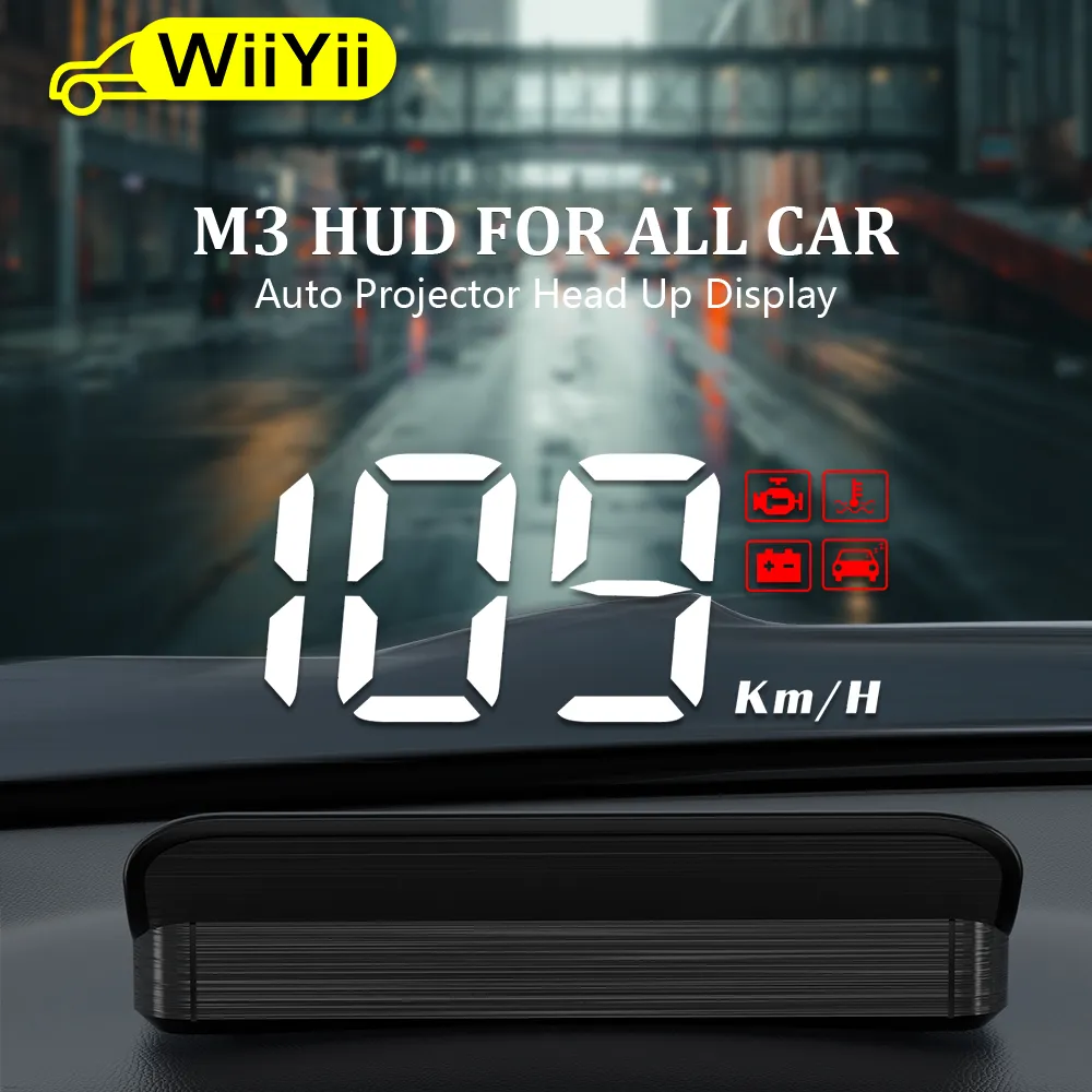 WiiYii M3 HUD Head-Up Display obd2 trip computer Speed Projector OBD2 auto - £17.67 GBP+