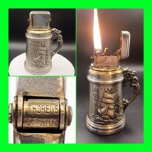 Stunning Vintage Thorens Double Claw Stein Table Lighter - With Nautical Motif  - £178.04 GBP