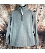 NEW Tri Mountain Mens Size Medium Grey 1/4 Zip Up Fleece Jacket Coat Sweatshirt - $28.49
