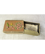 Vintage Hand Decorated Matchbox With Personalised Inscription &amp; Miniatur... - $32.37