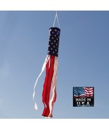 USA MADE 5 ft (60in) x 6 in Patriotic America Flag Windsock 6-Stripe Win... - $168.93 MXN
