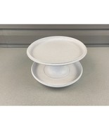 Vintage Tupperware Two Tier Cupcake and Cake Stand Display Removable Top - $13.85