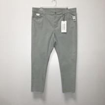 Frankie &amp; Stella Plus High Rise Cropped Skinny  Denim 22W Pistachio Gree... - $24.99