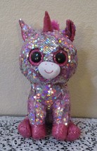 Ty Flippables Sparkle The Unicorn Silver or Pink Medium Pink Glitter Eyes NO TAG - £6.04 GBP