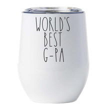 World&#39;s Best G-pa Tumbler 12oz Father&#39;s Day Christmas Wine Glass Gifts For Dad - £18.16 GBP