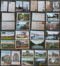 24 New York State Postcards Lot PM 1900&#39;s Church Bridge Syracuse Troy Bath - £11.47 GBP