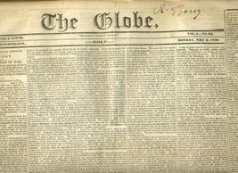 The GLOBE Newspaper Washington DC May 2, 1836 Secretary  War President J... - £19.80 GBP