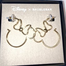 MINNIE MOUSE Disney x baublebar shiny gloss gold color outline earrings ... - £15.85 GBP
