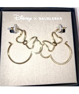 MINNIE MOUSE Disney x baublebar shiny gloss gold color outline earrings ... - £15.87 GBP