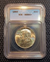 1964 Kennedy Silver Half Dollar 50¢ MS64+ ICG Cert Very Choice Brilliant... - $38.16