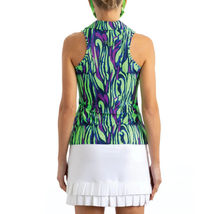 NWT Ladies TZU TZU SPORT WILD Allie Sleeveless Racerback Golf Shirt -  L image 2