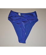 American Eagle Aerie Twist Front High Cut Cheeky Bikini Bottom LARGE Blue - $24.18