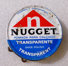 NUGGET ✱ Vintage Antique Grease Cirrage Shoe Polish Tin Can France 80´s - £12.98 GBP