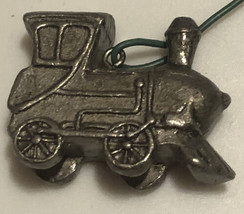 Pewter Train Locomotive Christmas Decoration Ornament Small XM1 - $9.89