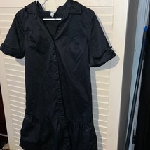 Frill hem short sleeve, shirt dress, size small - £8.63 GBP