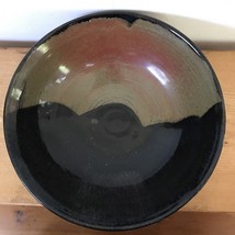 Vtg 1992 Signed Studio Art Pottery Japanese Style Ceramic Stoneware Bowl 10&quot; - £64.13 GBP