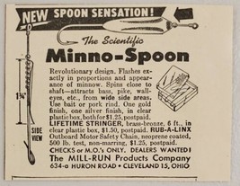1946 Print Ad Scientific Minno-Spoon Fishing Lures Mill Run Cleveland,Ohio - £7.15 GBP