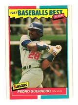 1987 Fleer Baseball&#39;s Best Sluggers vs. Pitchers #16 Pedro Guerrero Dodgers - £1.59 GBP