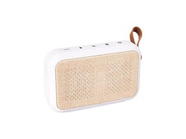 Tzumi Studio Fabric Rectangular Water Resistant Bluetooth Speaker, Beige - £19.58 GBP