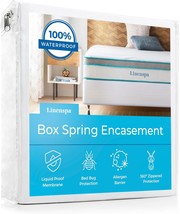 Linenspa Box Spring Encasement Full Xl, Complete Protection With Zipper,... - £29.94 GBP