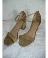 Time And Tru Women&#39;s Open Toe Ankle Strap Block Heel Size 9.5 Tan Color New - $24.18
