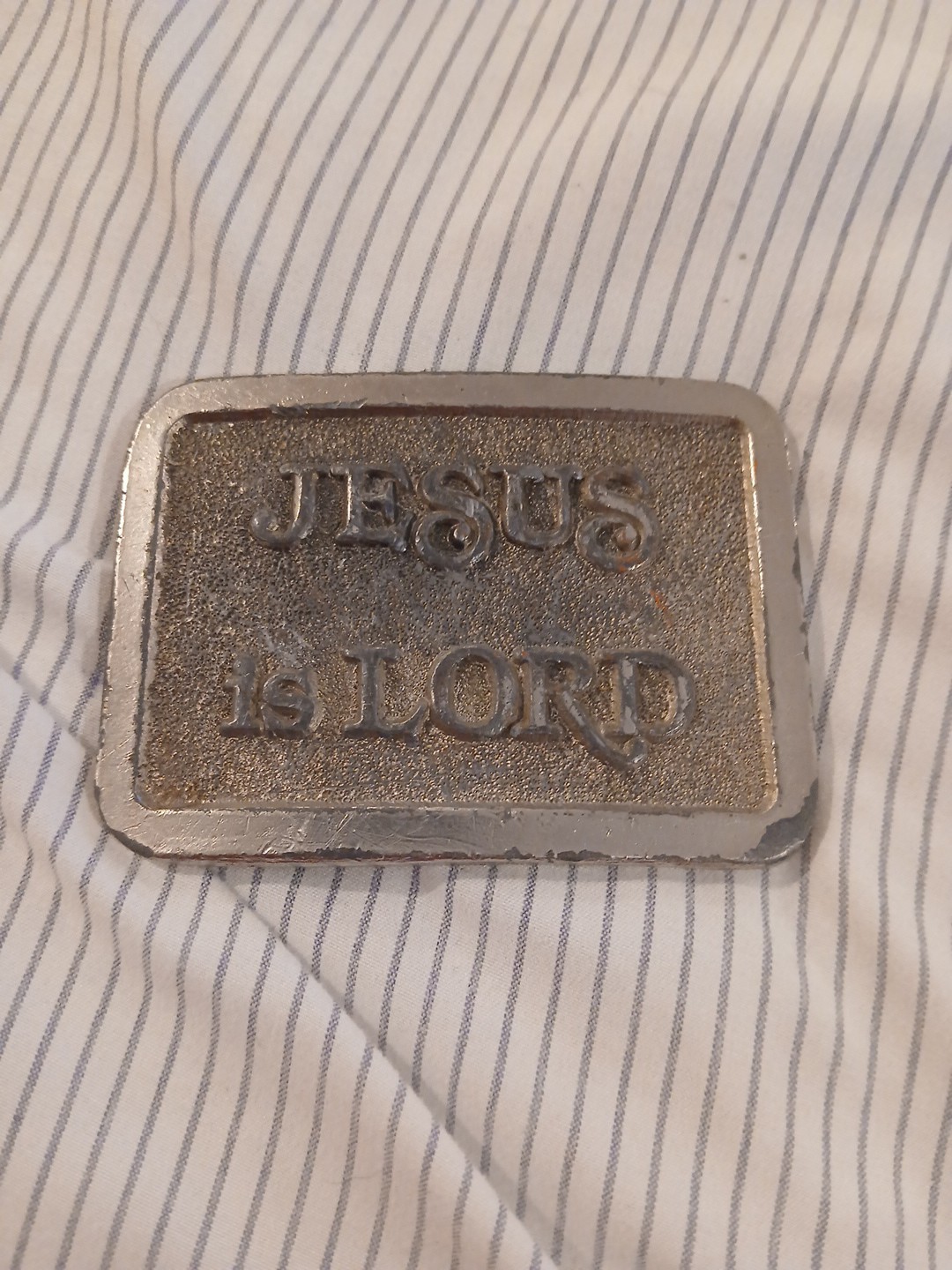 Vintage 1978 In Style Brand JESUS Is Lord Belt Buckle - $19.99