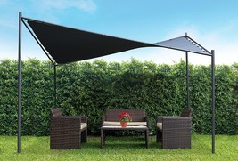 Modern Butterfly Gazebo For Backyard, Patio, And Garden With, Charcoal - £587.26 GBP
