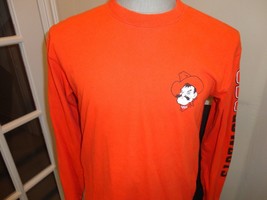Vtg 90's Orange Jansport OSU Oklahoma State Cowboys Pistol Pete L/S T-shirt Sz M - $24.70