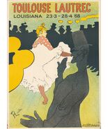 HENRI DE TOULOUSE-LAUTREC Moulin Rouge 33.5" x 24.5" Lithograph 1968 Art... - $272.25