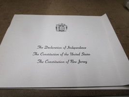 The Declaration of Independence The Constitution of the US and New Jersey - £7.80 GBP