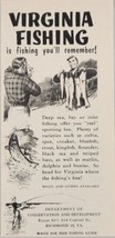 1954 Print Ad Virginia Fishing Dept of Conservation Development Richmond,VA - £8.16 GBP