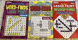 Lot of 3 Kappa Top Notch Pocket LARGE PRINT Word-Finds Circle-A-Word Word Search - £11.63 GBP