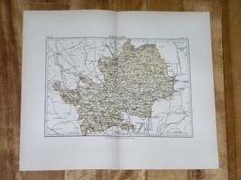 1885 Original Antique Map Of County Of Hertford / Luton Watford England - £13.66 GBP