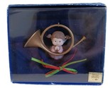 Russ Christmas Collectible Girl With French Horn Ornament in Box No 4662 - £4.63 GBP