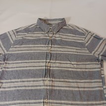 American Eagle Outfitters Classic Fit Men's White & Gray Stripes Shirt Sz Large  image 9