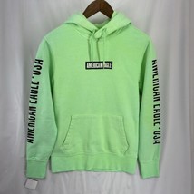 American Eagle USA Active Hoodie Neon Green Pullover Sweater Men&#39;s Size S - £14.93 GBP