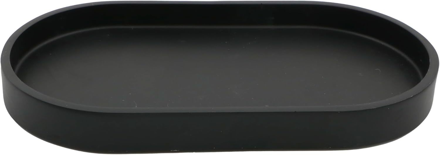 Elegant Resin 9&#39;&#39;X5&#39;&#39; Guest Tray For Home Decor, Versatile For, Matte Black - $38.97