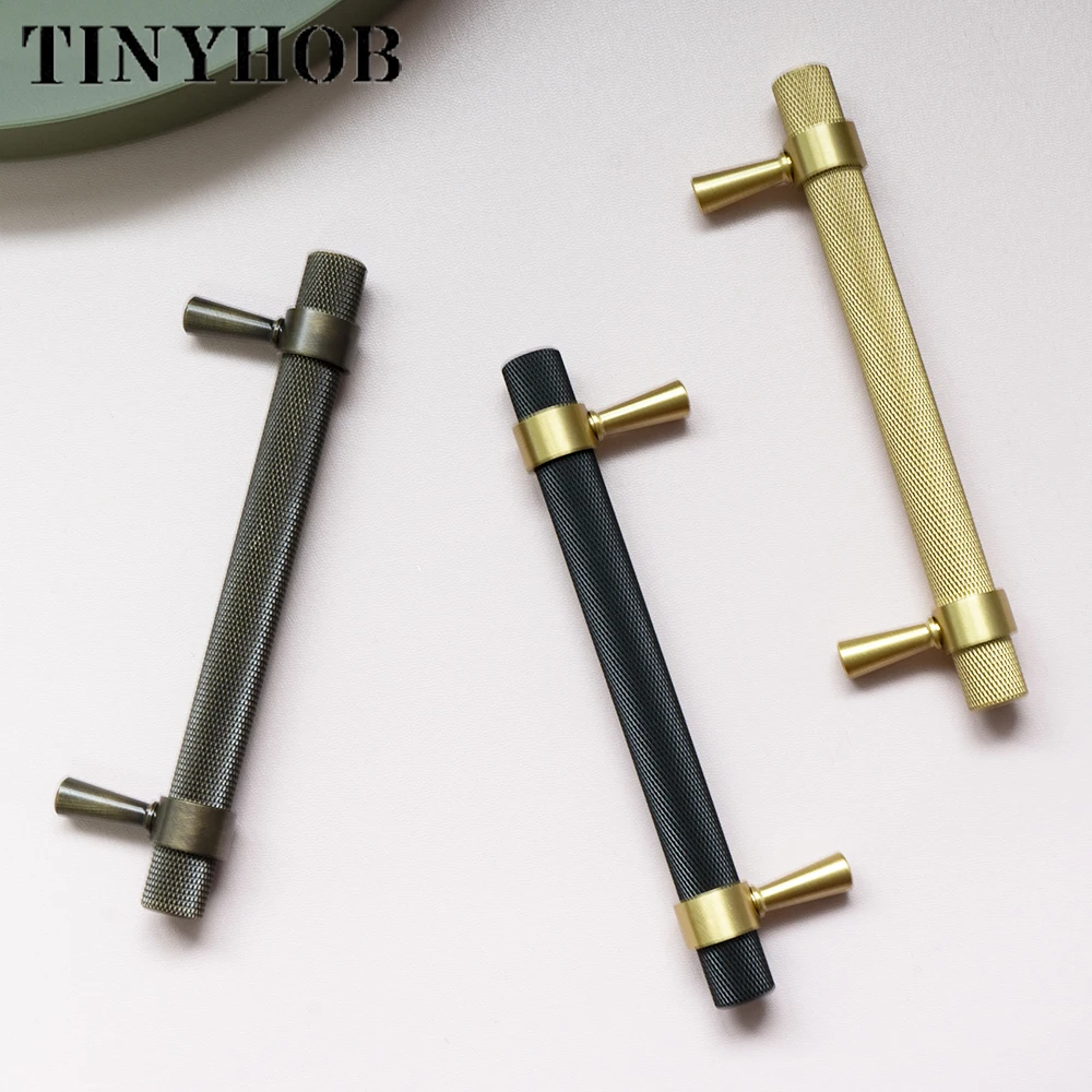 12&quot; Longer Size Gold/Black Knurled/Textured Kitchen Handles Drawer Pulls... - £8.96 GBP+