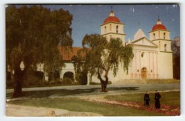 Santa Barbara Mission Chrome Postcard Union Oil 76 Gas 1940 Gasoline Advertising - £8.35 GBP