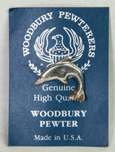 Woodbury Pewterers Pewter Dolphin Pin Tie Tac 1-1/4&quot;x1-1/8&quot; New on Card - £3.96 GBP