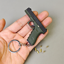 Metal Pistol KeyChain 1:3 Model G17 Gun Keychain for Husband Man Son Green - $19.99